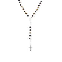 Collana Amen Rosari in Argento Occhi di gatto CROBOT4P - CROBOT4P